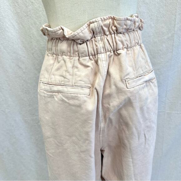 Free People Margate in Misty Rose pleated paperbag trouser Small - Picture 4 of 13